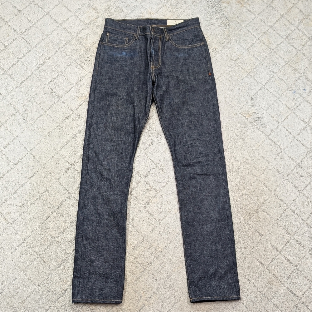 Imogene Willie Jeans Mens 31x34 Blue Indigo Rigid Barton Slim Japanese Selvedge
